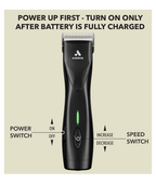 Andis Pulse ZRII 5 Speed Heavy Duty Cordless Detachable Clipper - Black