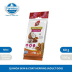 N&D Quinoa Dental Care Functional Treats Grain-Free Skin & Coat Herring with Quinoa, Coconut and Turmeric Adult Mini 60gm