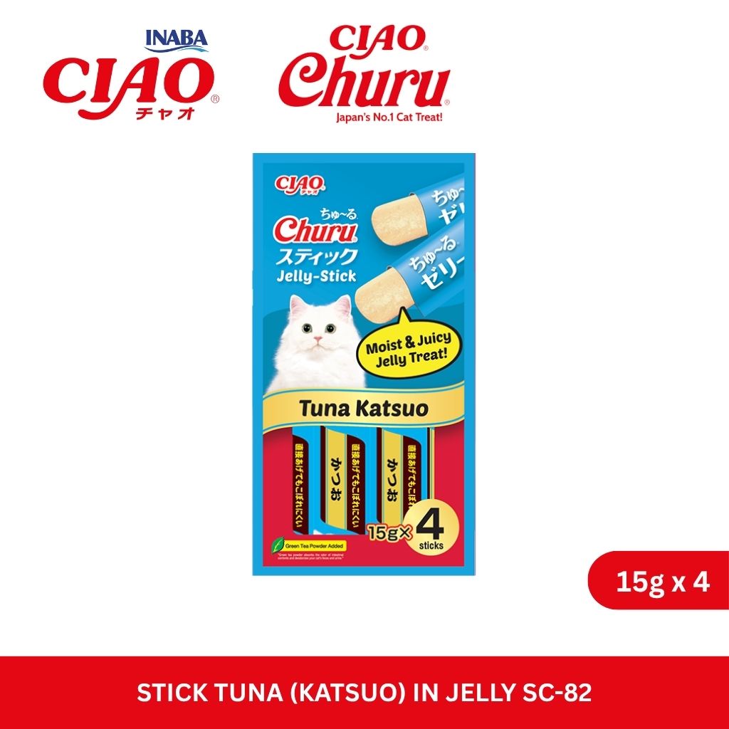 CIAO Stick Tuna (Katsuo) In Jelly 14gm x 4