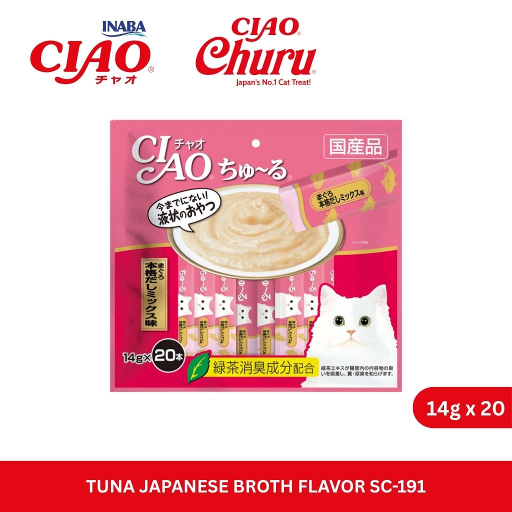 CIAO Churu Tuna Japanese Broth Flavor 14gm x 20