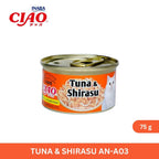 CIAO Can White Meat Tuna with Shirasu in Jelly 75gm