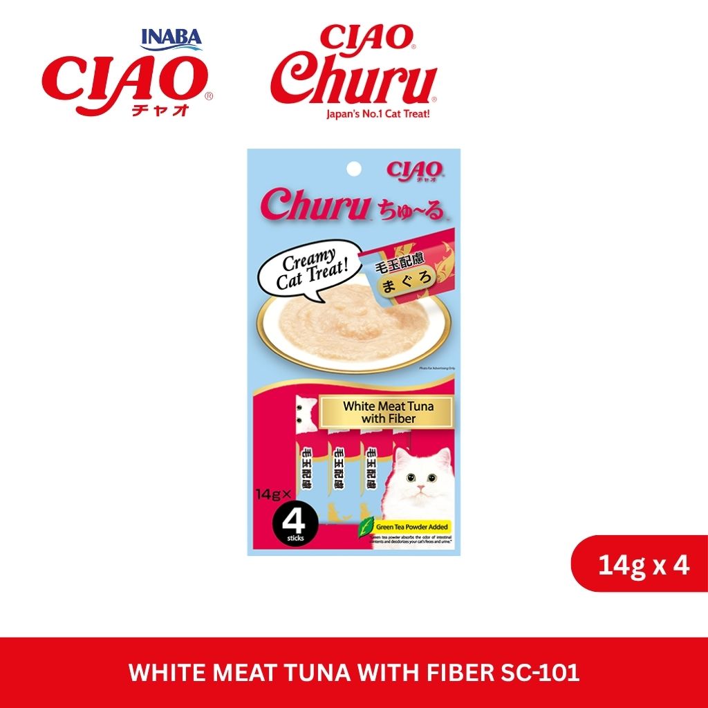 CIAO Churu White Meat Tuna With Fiber 14gm x 4